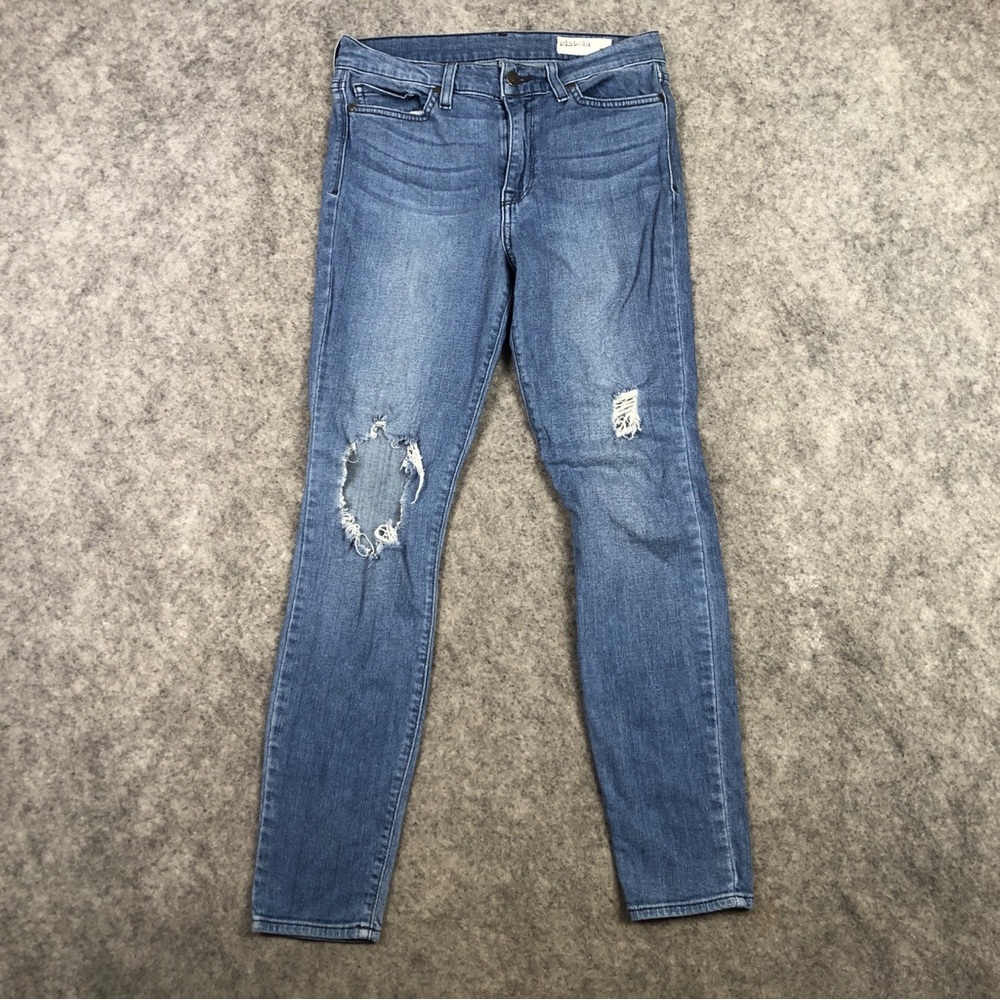 Pistola Jeans 28 Mid Rise Skinny Distressed Ripped Knee Torn Destroyed Stretch